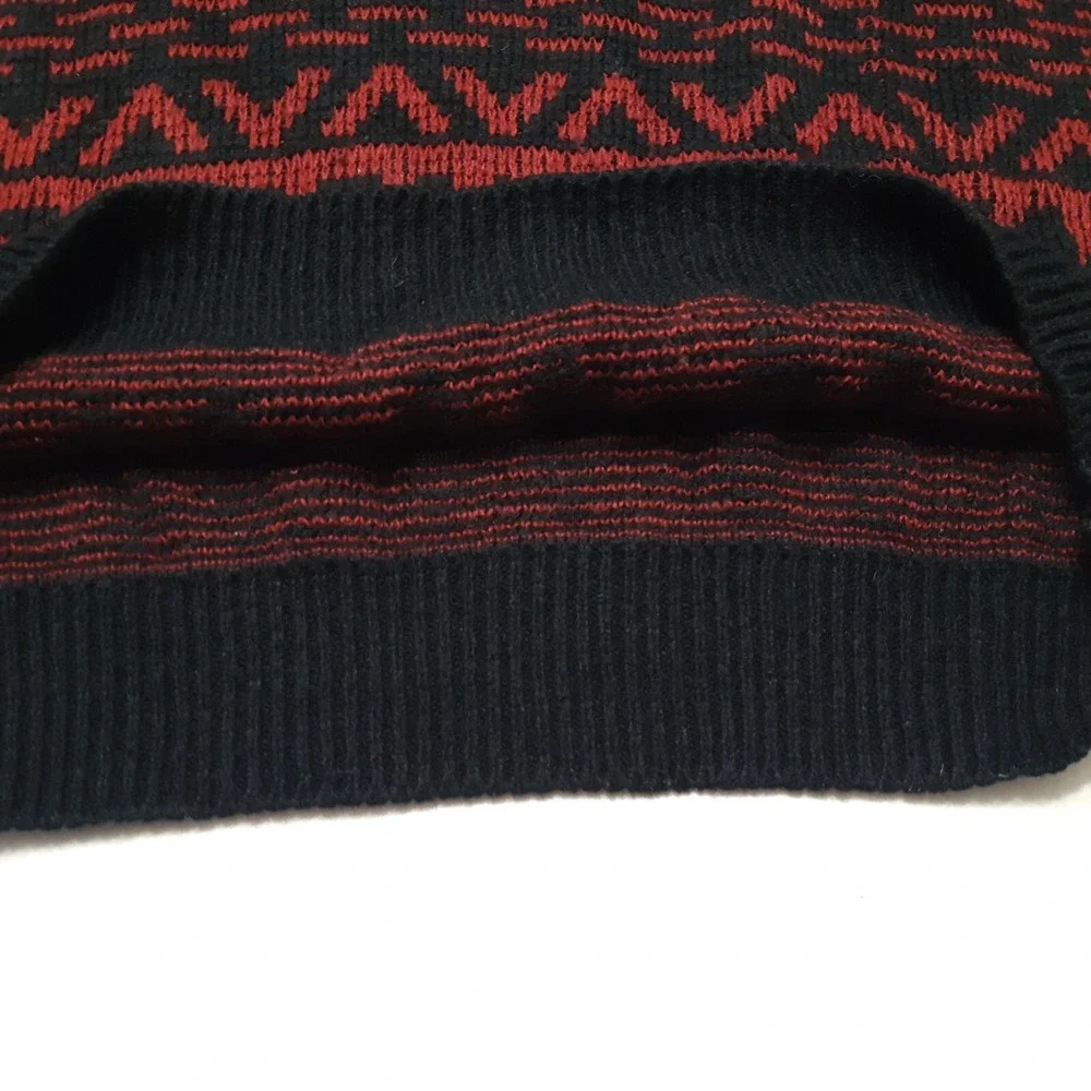 Vintage McGregor Sweater‎ Mens Large Red Black Southwestern Knit Grandpa Grunge